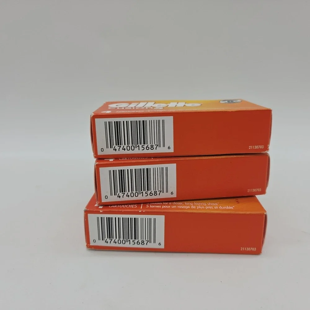 Lot 3 Gillette Fusion5 Power Razor Blade Refill Cartridges- 12 Total Cartridges